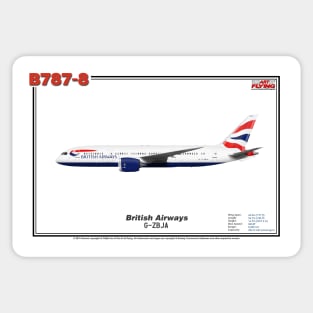 Boeing B787-8 - British Airways (Art Print) Sticker